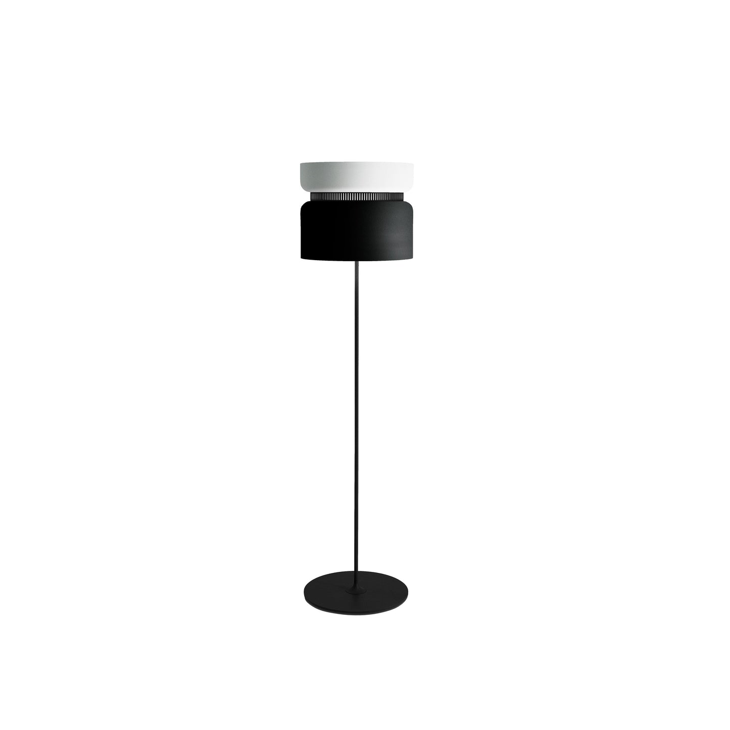 Aspen F40 Floor Lamp in Snow/Black.