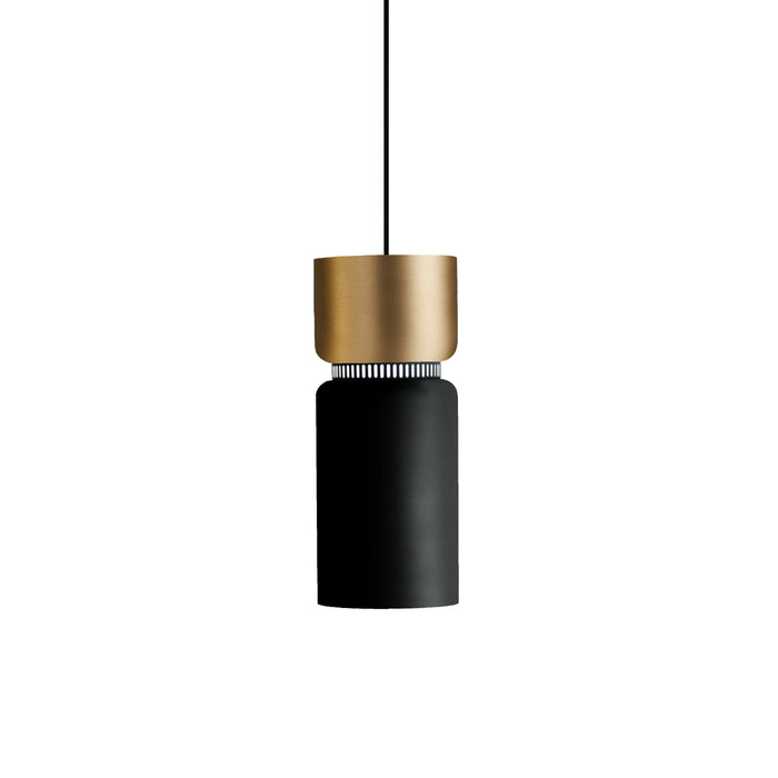 Aspen S17B Pendant Light in Brass/Black.