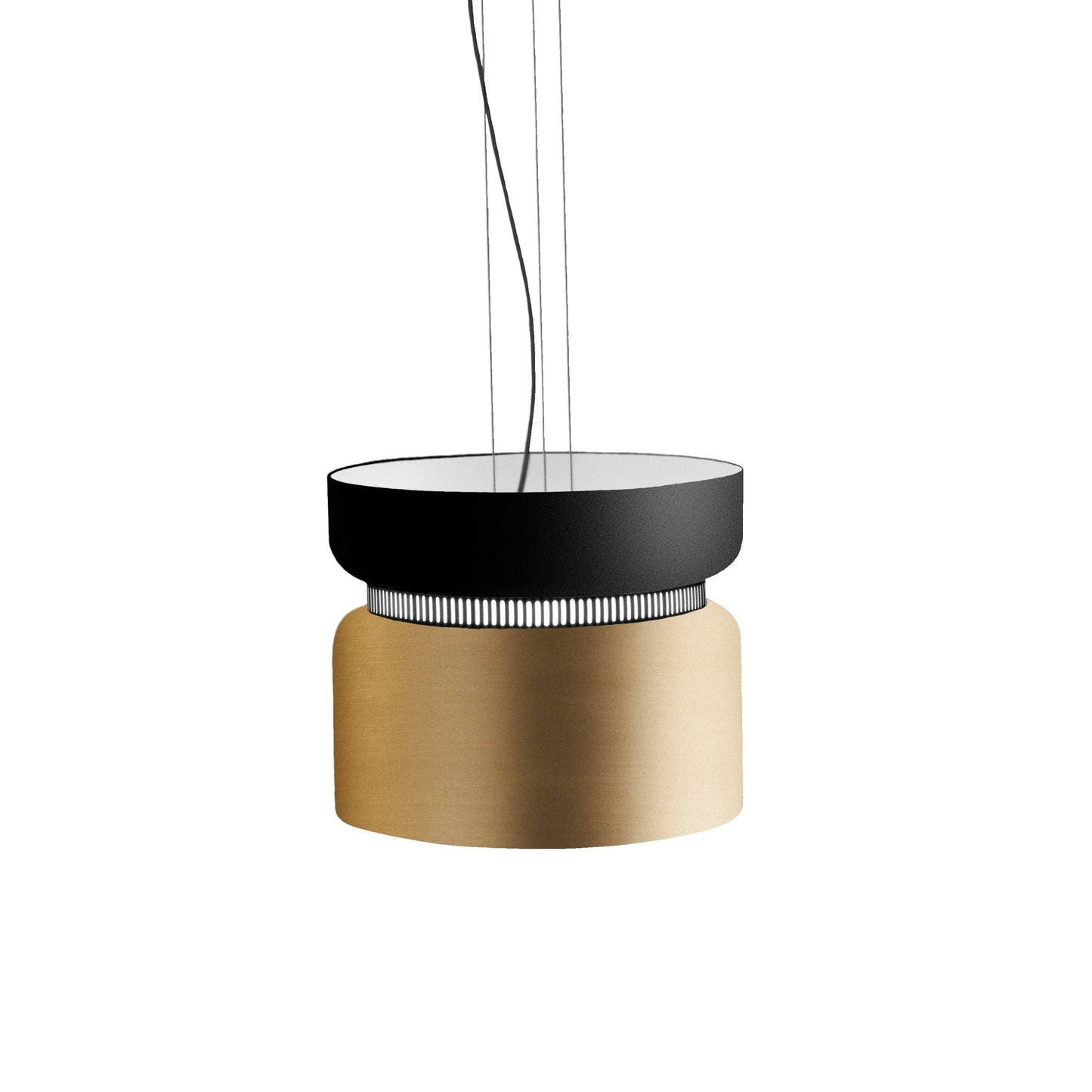 Aspen S40 Pendant Light in Black/Brass.