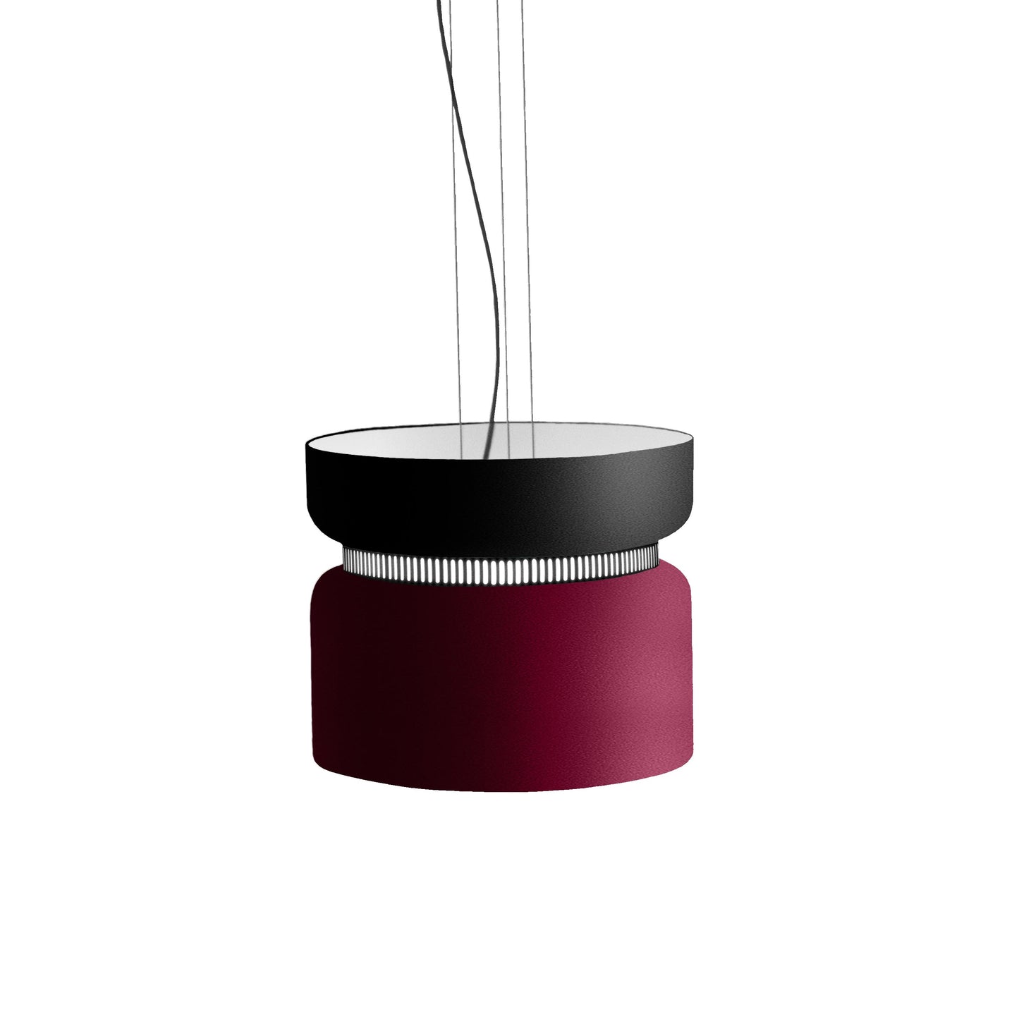 Aspen S40 Pendant Light in Black/Merlot.