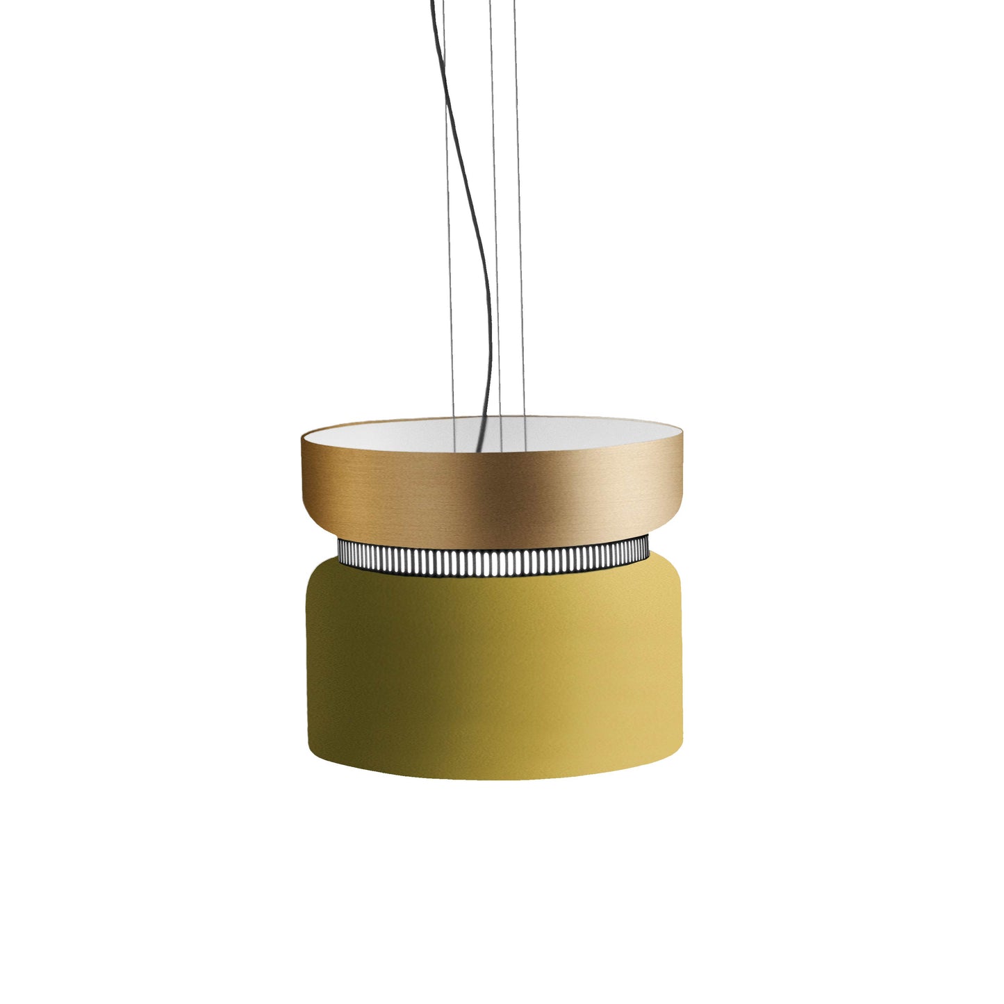 Aspen S40 Pendant Light in Brass/Lemon.