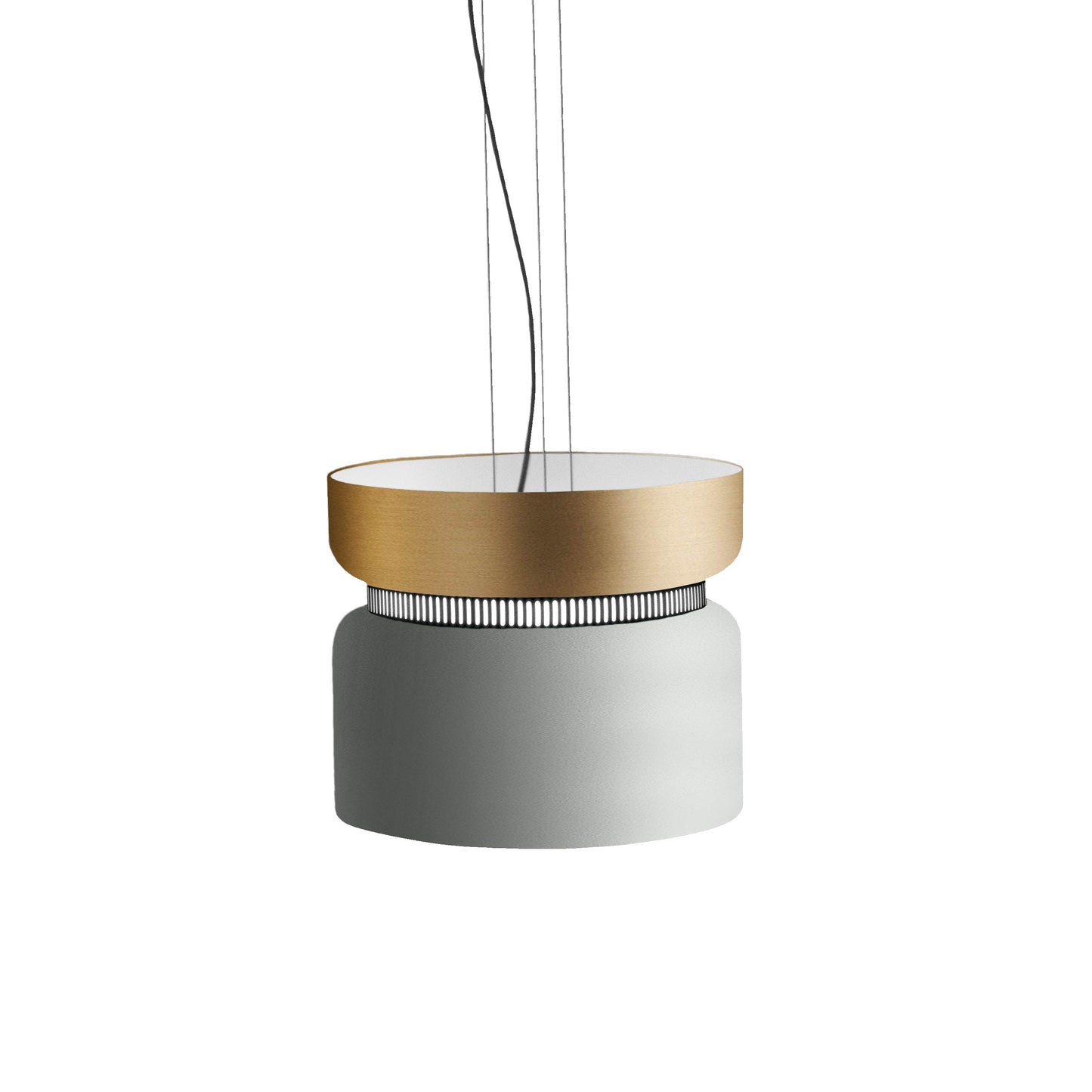 Aspen S40 Pendant Light in Brass/Limestone.