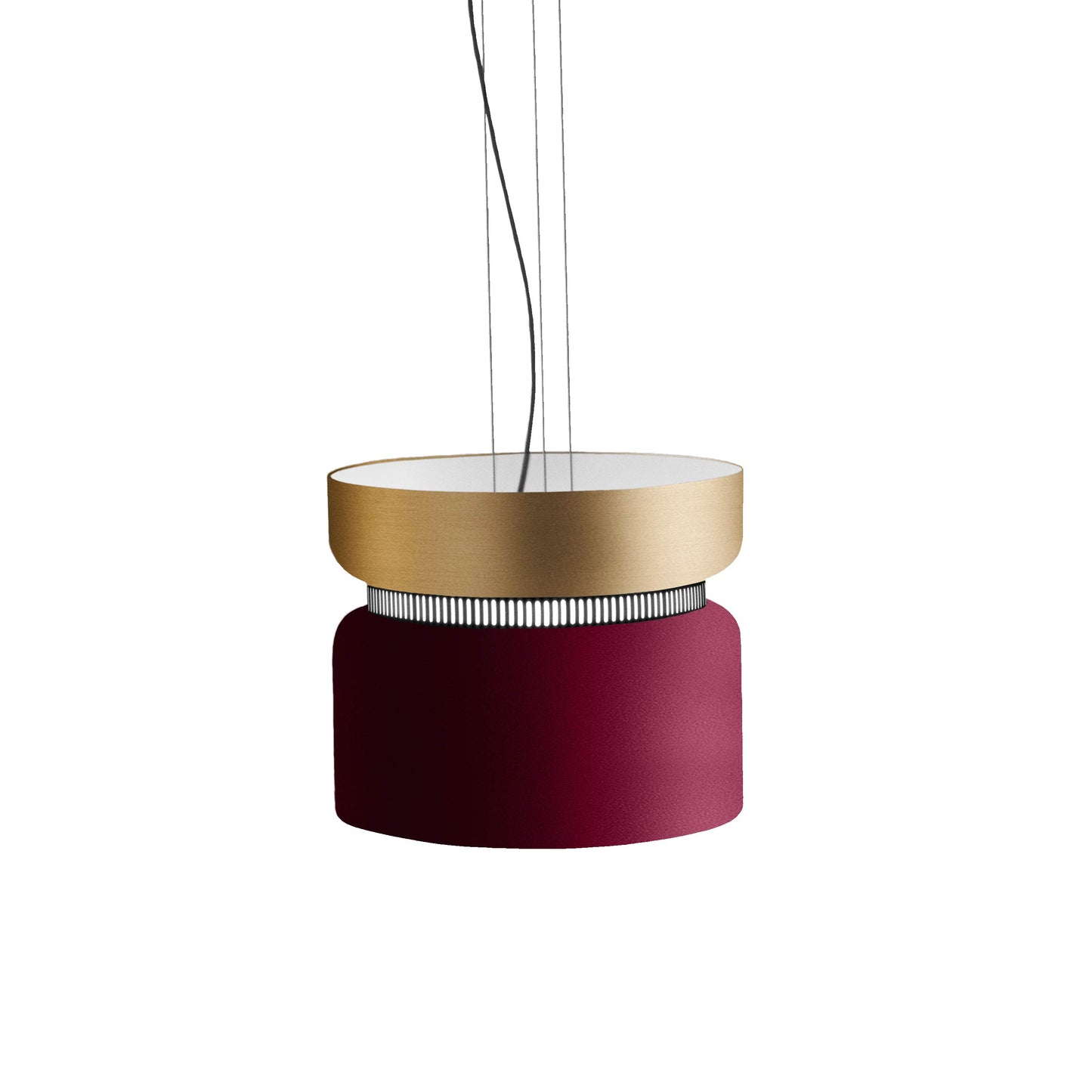 Aspen S40 Pendant Light in Brass/Merlot.