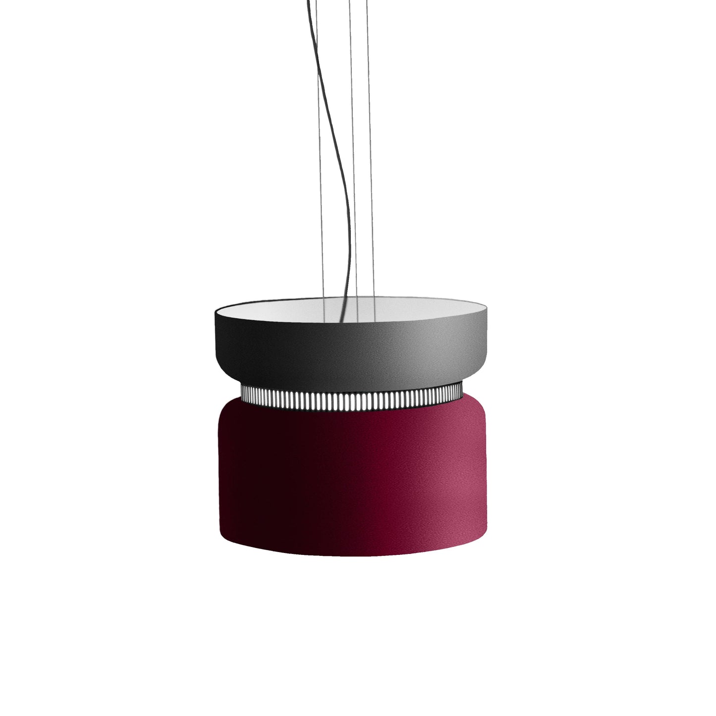 Aspen S40 Pendant Light in Grey/Merlot.