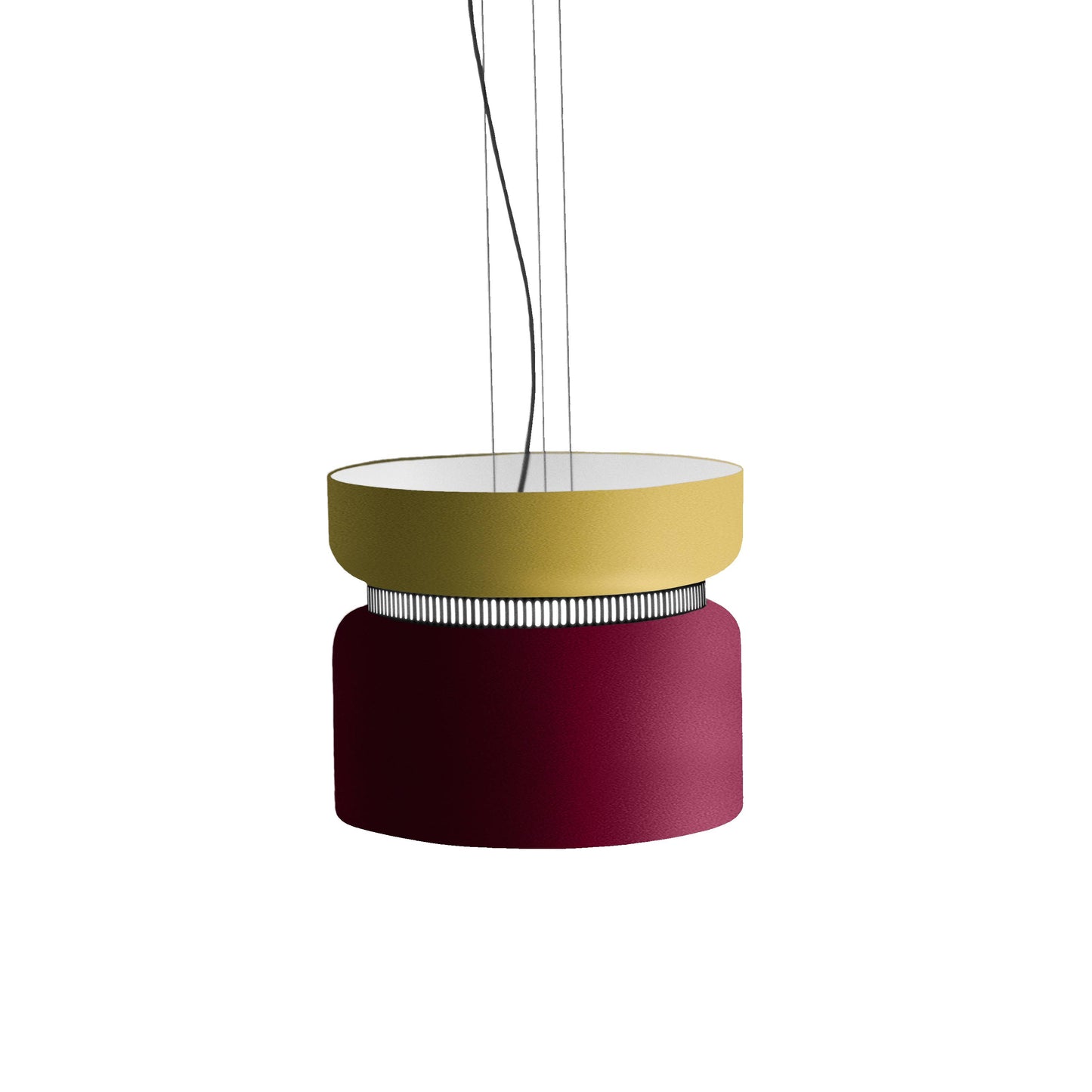 Aspen S40 Pendant Light in Lemon/Merlot.