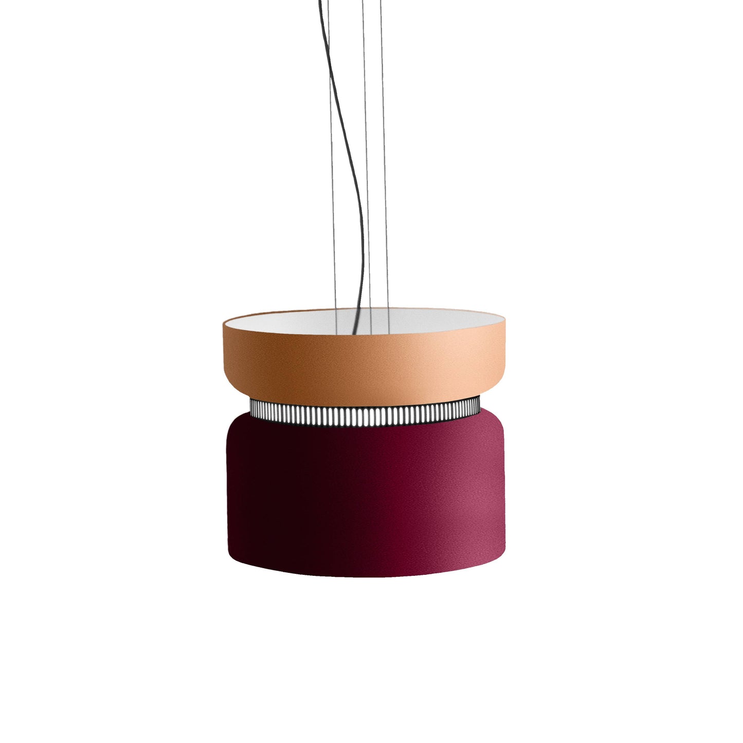 Aspen S40 Pendant Light in Mango/Merlot.