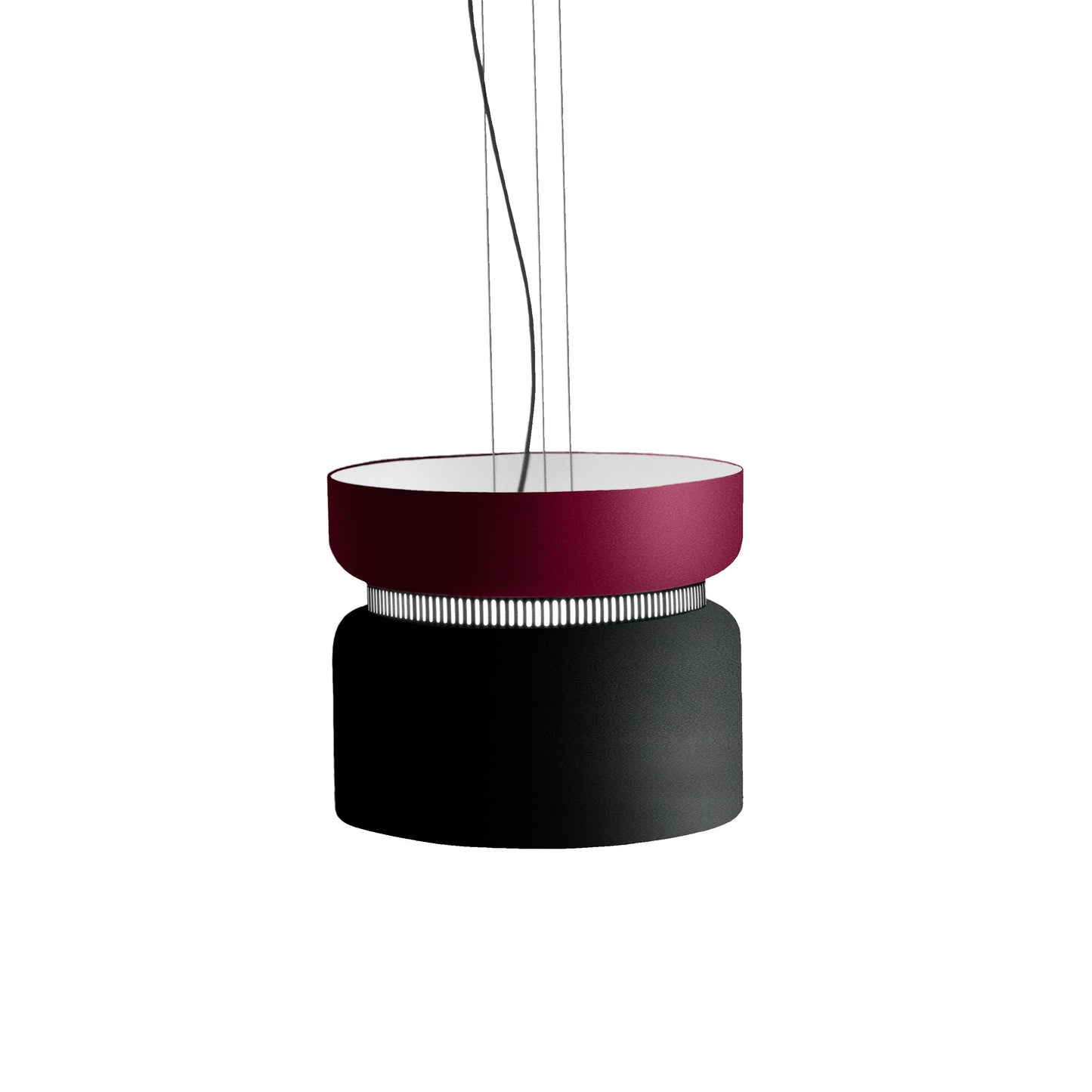 Aspen S40 Pendant Light in Merlot/Black.