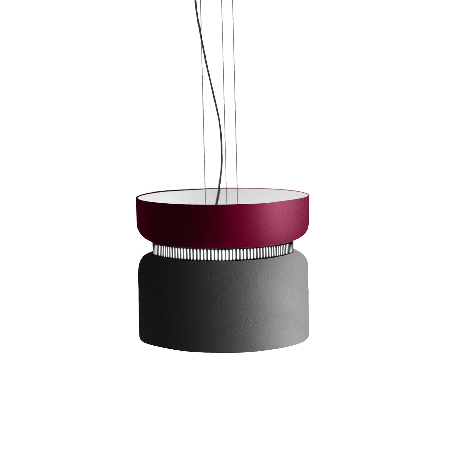 Aspen S40 Pendant Light in Merlot/Grey.