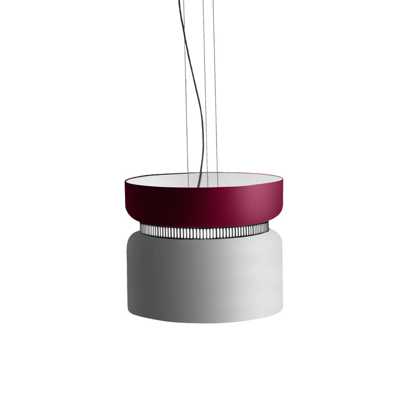 Aspen S40 Pendant Light in Merlot/Limestone.