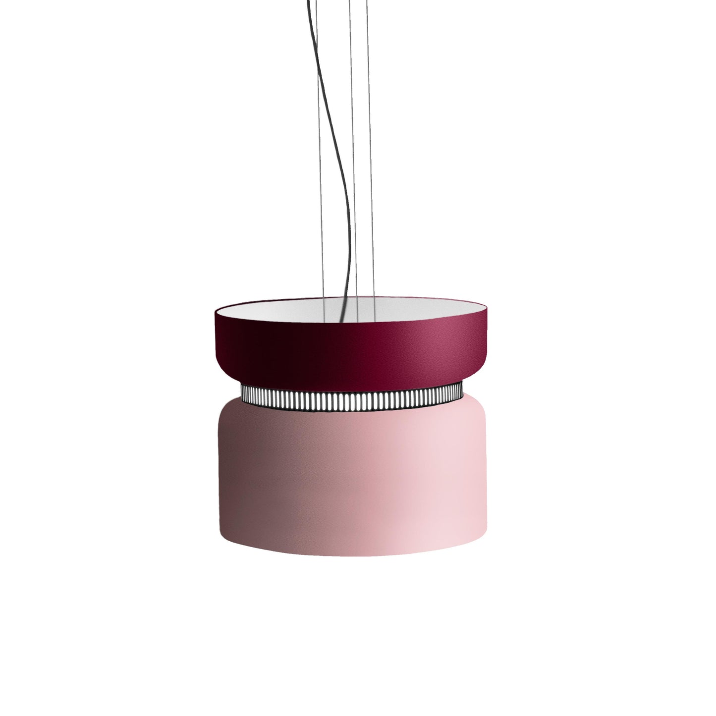 Aspen S40 Pendant Light in Merlot/Rose.