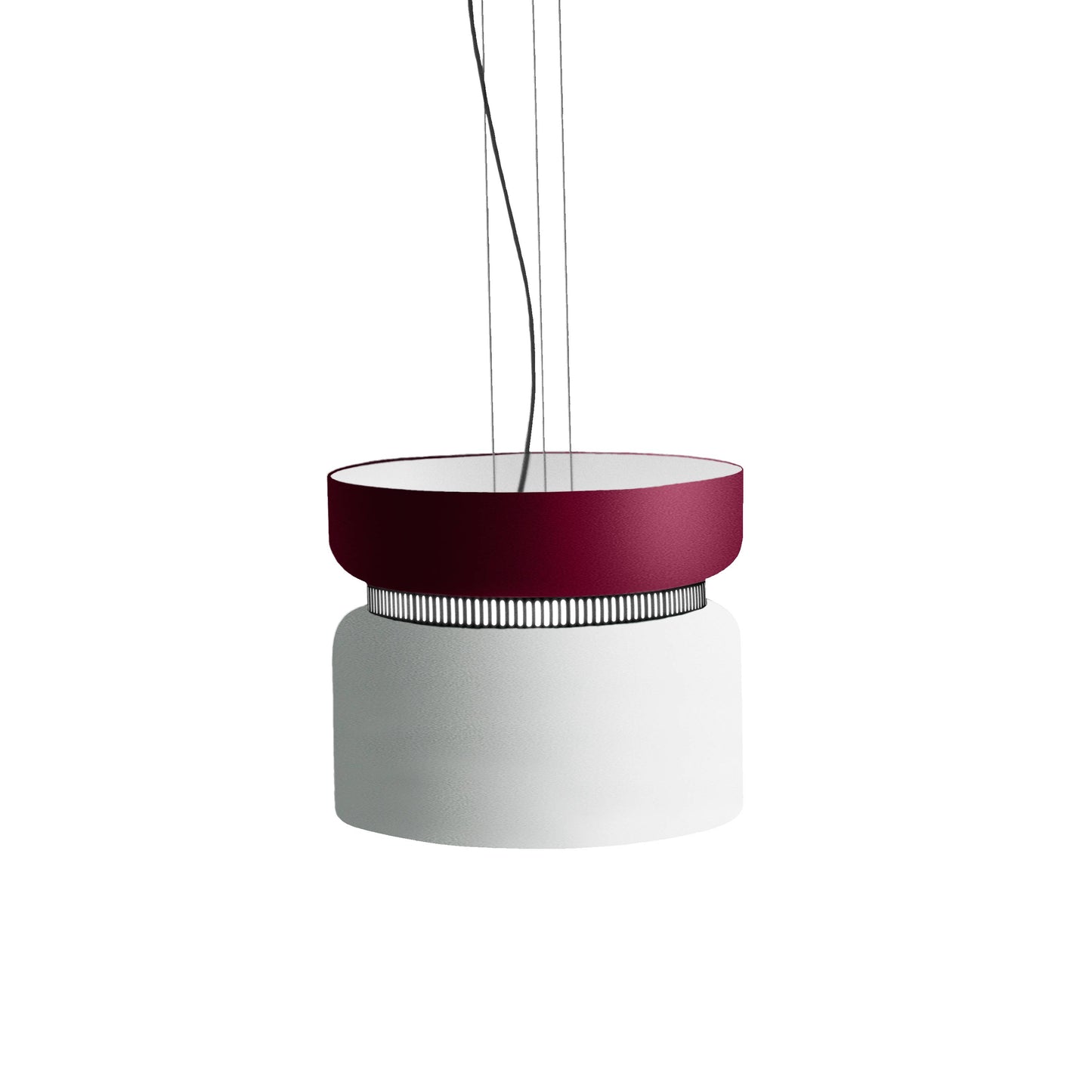 Aspen S40 Pendant Light in Merlot/Snow.