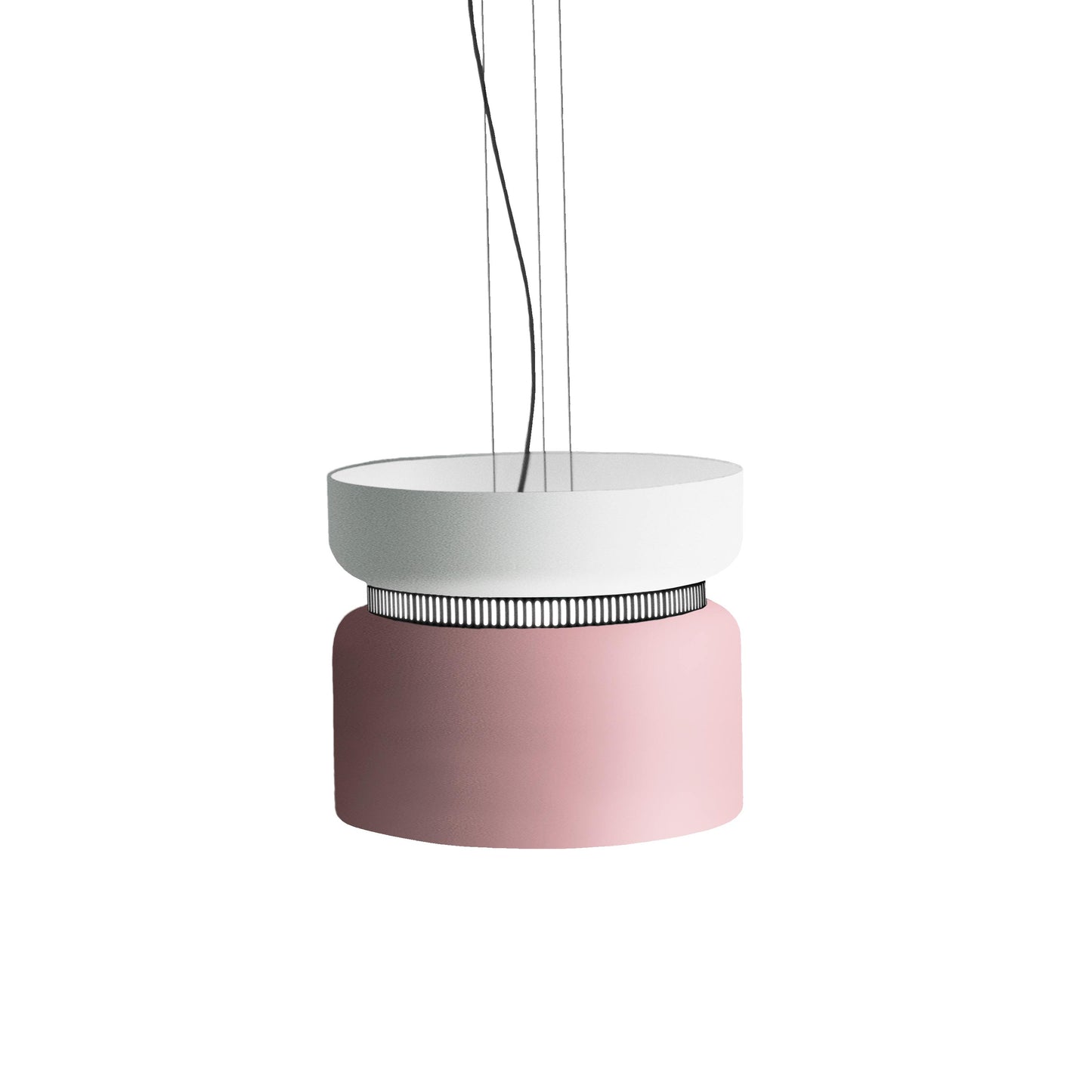 Aspen S40 Pendant Light in Snow/Rose.