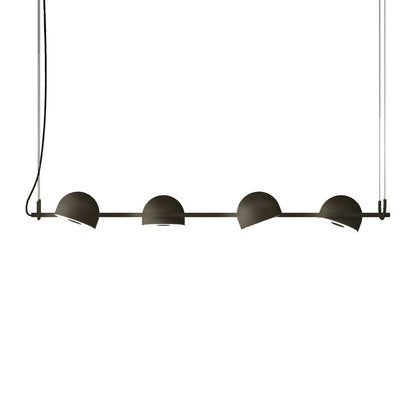 Bowee SH4 LED Linear Pendant Light in Metallic English Bronze.