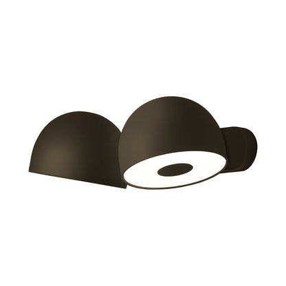 Bowee W LED Wall Light in Metallic English Bronze.