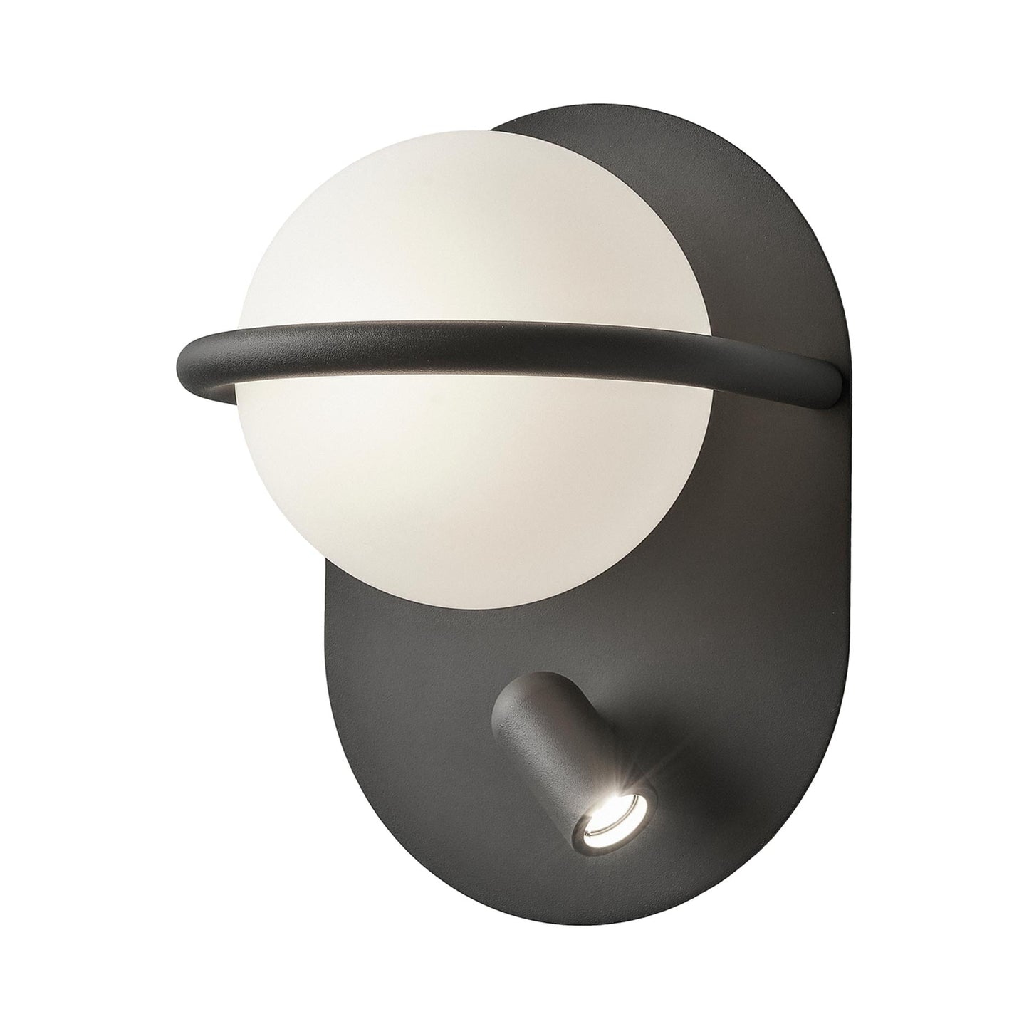 C_Ball W Wall Light in Black (2-Light).