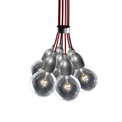 Ilde Max S Multi Light Pendant Light in Chrome (7-Light).