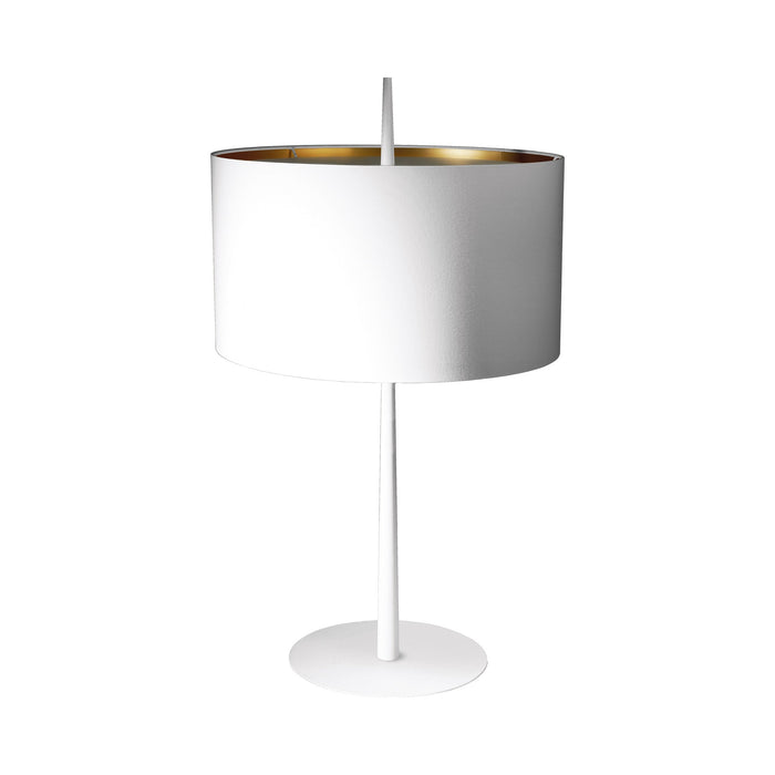 Lola T Table Lamp in White/Gold.