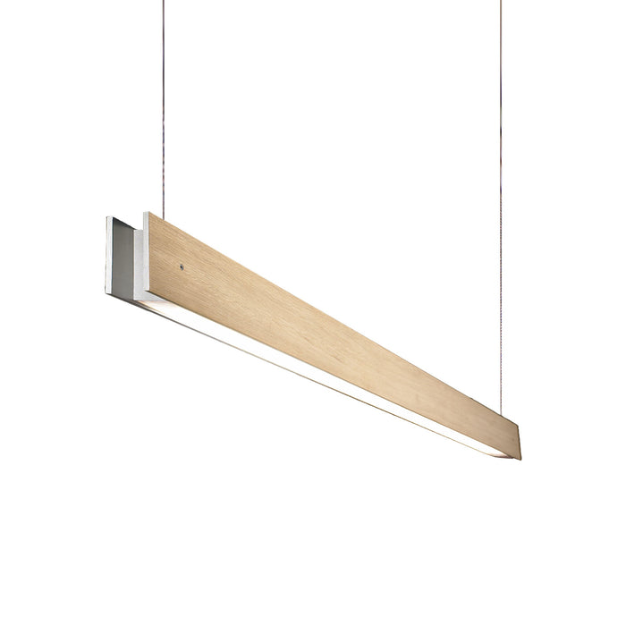 Marc Dos S LED Linear Pendant Light in Oak (Medium).