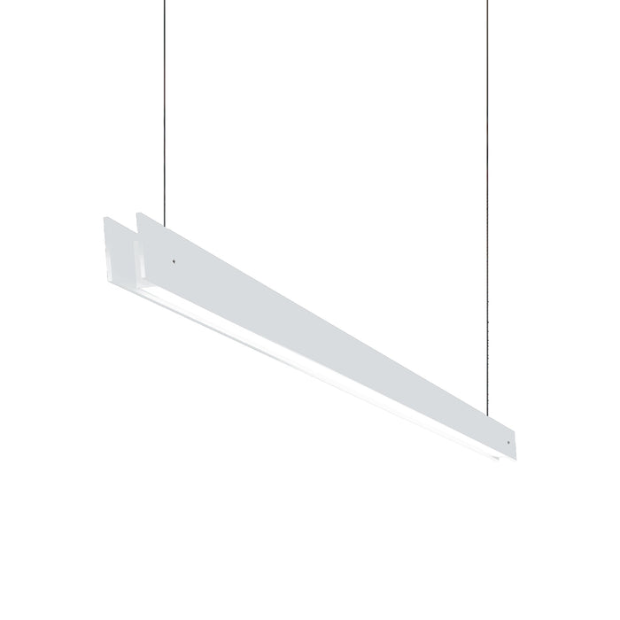Marc Dos S LED Linear Pendant Light in White (Medium).