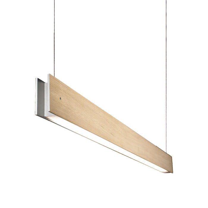 Marc S LED Linear Pendant Light in Oak (Medium).