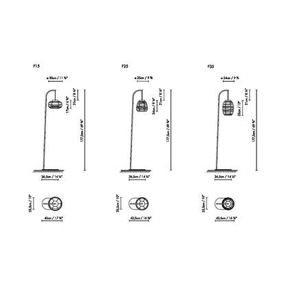 Misko F Floor Lamp - line drawing.