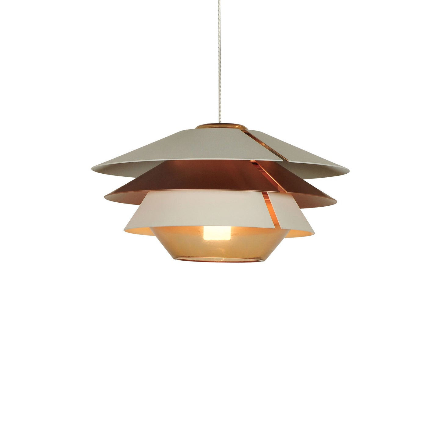 Overlay S Pendant Light in Beige/Copper/Beige (Small).