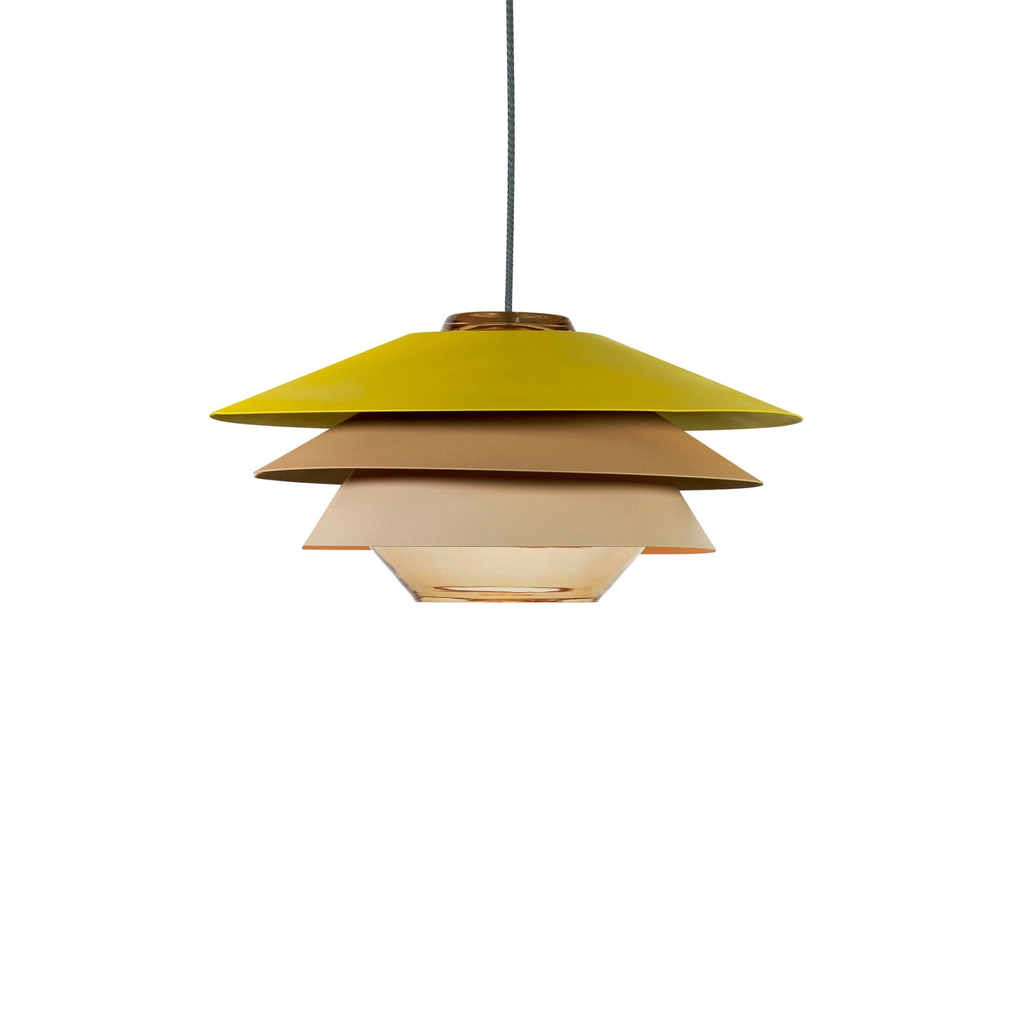 Overlay S Pendant Light in Yellow/Grey/Beige (Small).