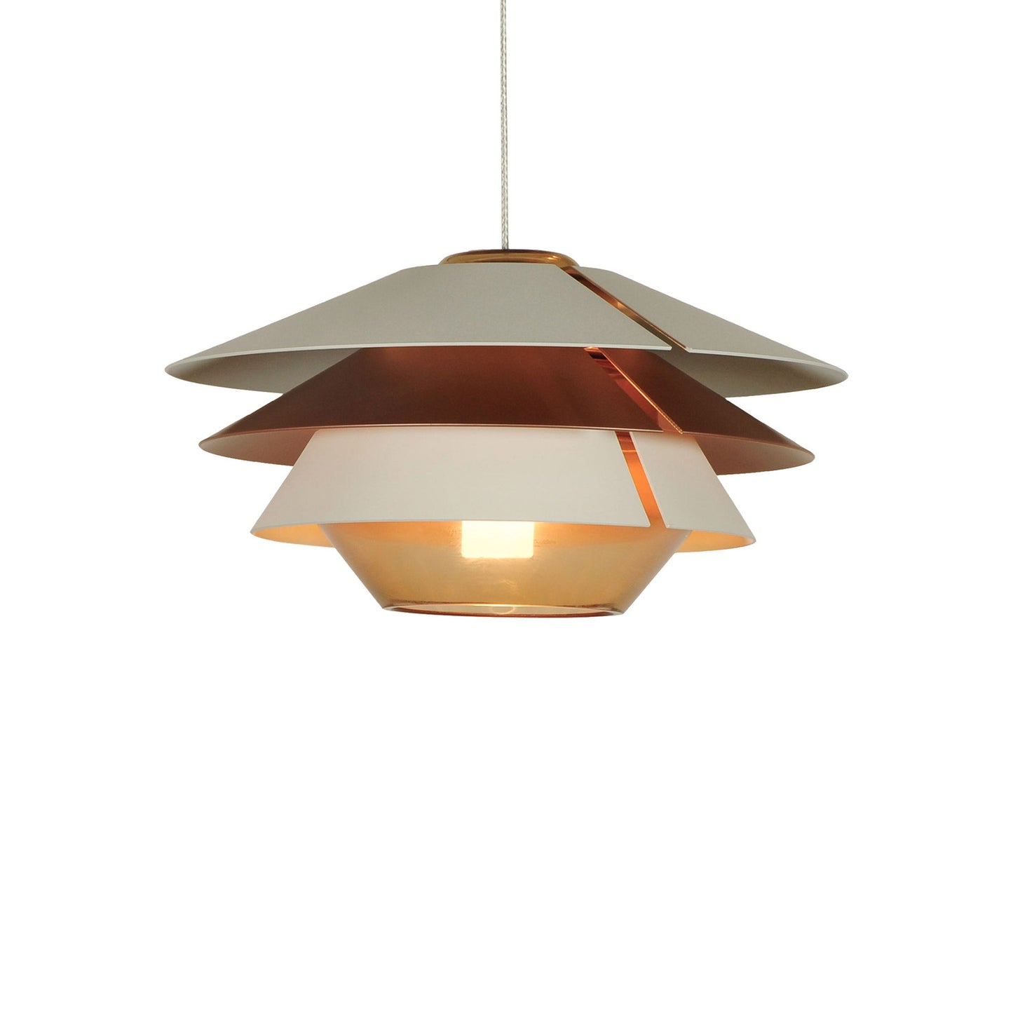 Overlay S Pendant Light in Beige/Copper/Beige (Medium).