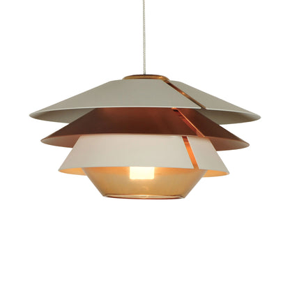 Overlay S Pendant Light in Beige/Copper/Beige (Large).