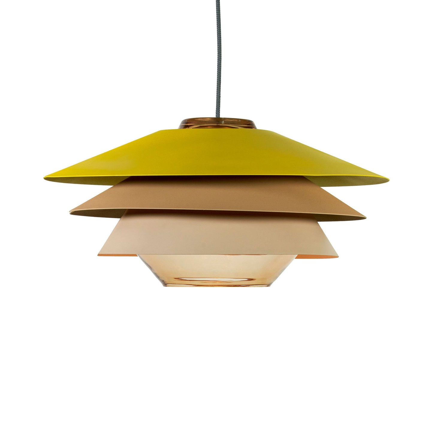 Overlay S Pendant Light in Yellow/Grey/Beige (Large).