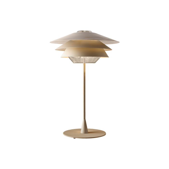 Overlay T Table Lamp in Beige/Beige/Beige (Small).