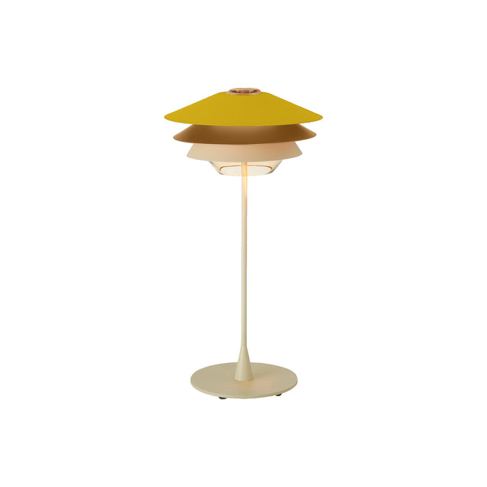 Overlay T Table Lamp in Yellow/Grey/Beige (Small).