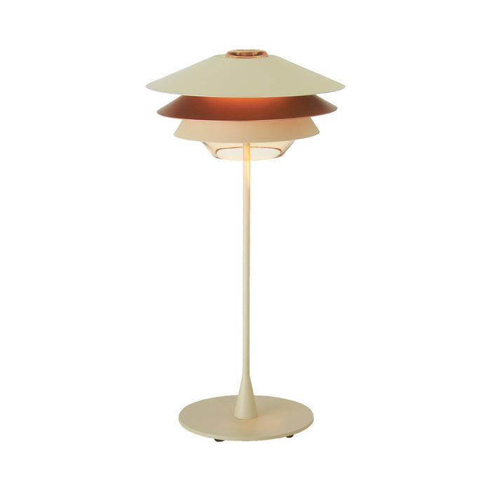 Overlay T Table Lamp in Beige/Copper/Beige (Large).