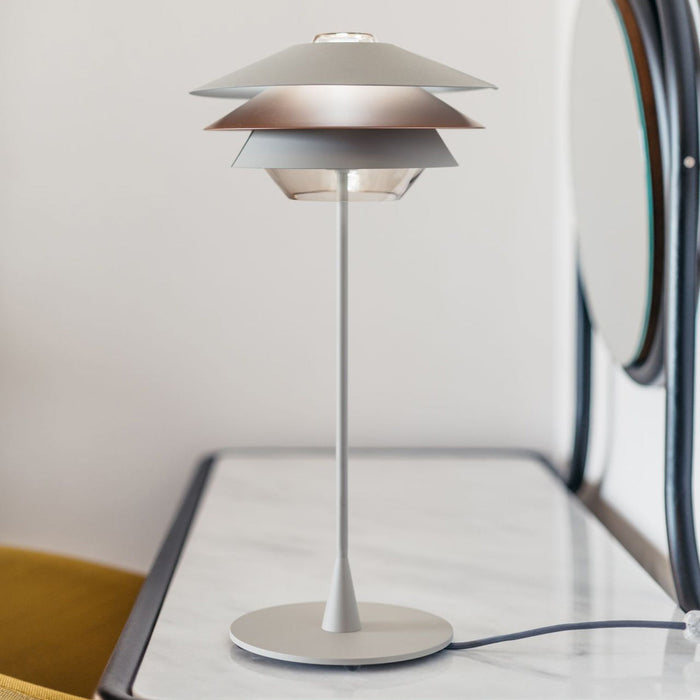 Overlay T Table Lamp in living room.