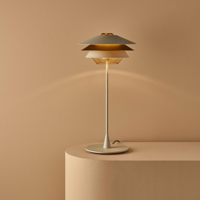Overlay T Table Lamp in exhibition.