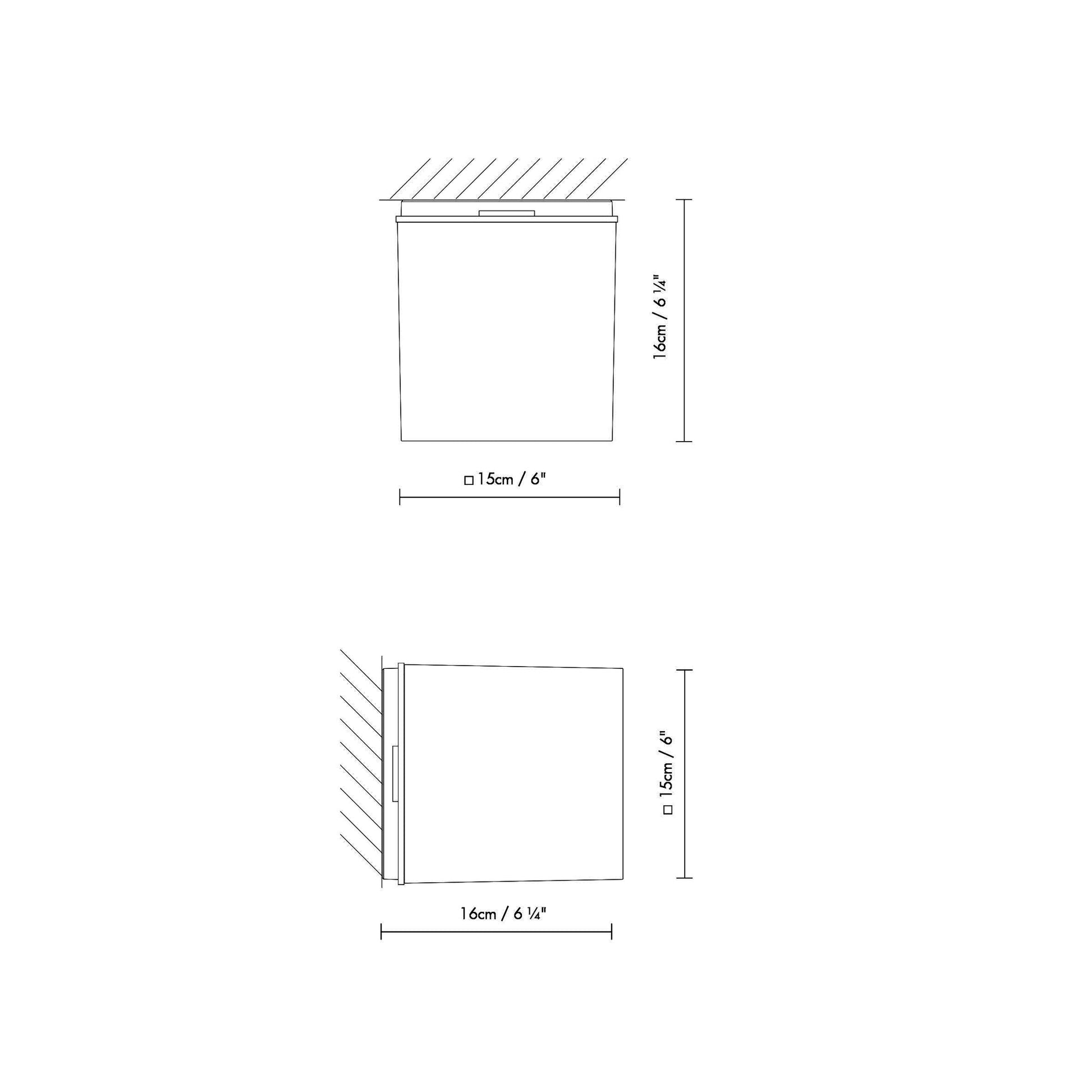 Q.Bo C/W Ceiling / Wall Light - line drawing.