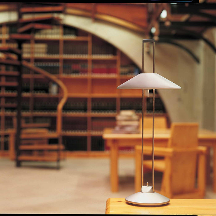 Regina T Table Lamp in library.