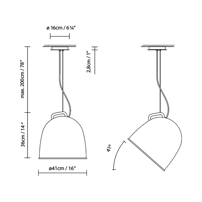 Scout S Pendant Light line-drawing.