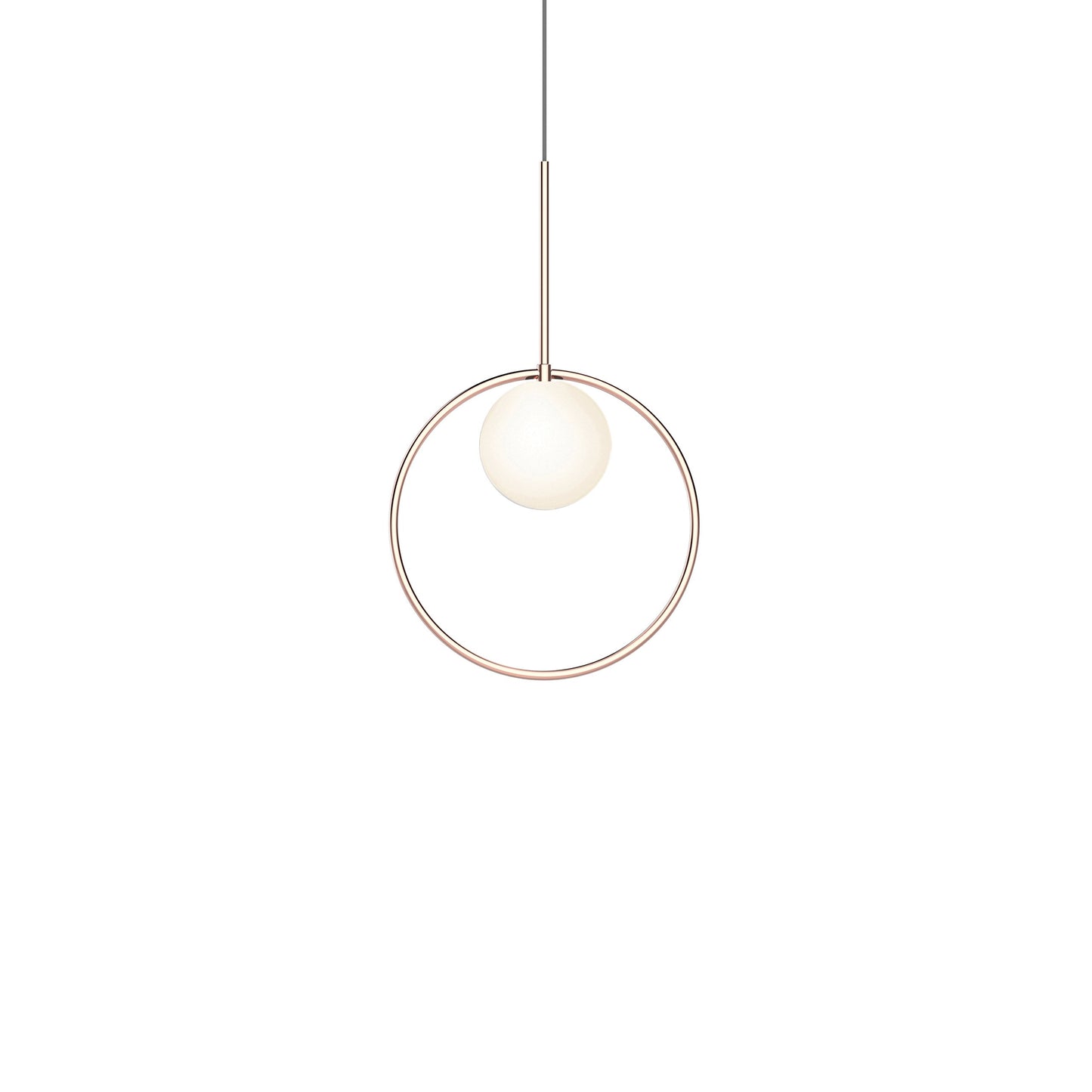 Bola Halo LED Pendant Light in Rose Gold (Small).