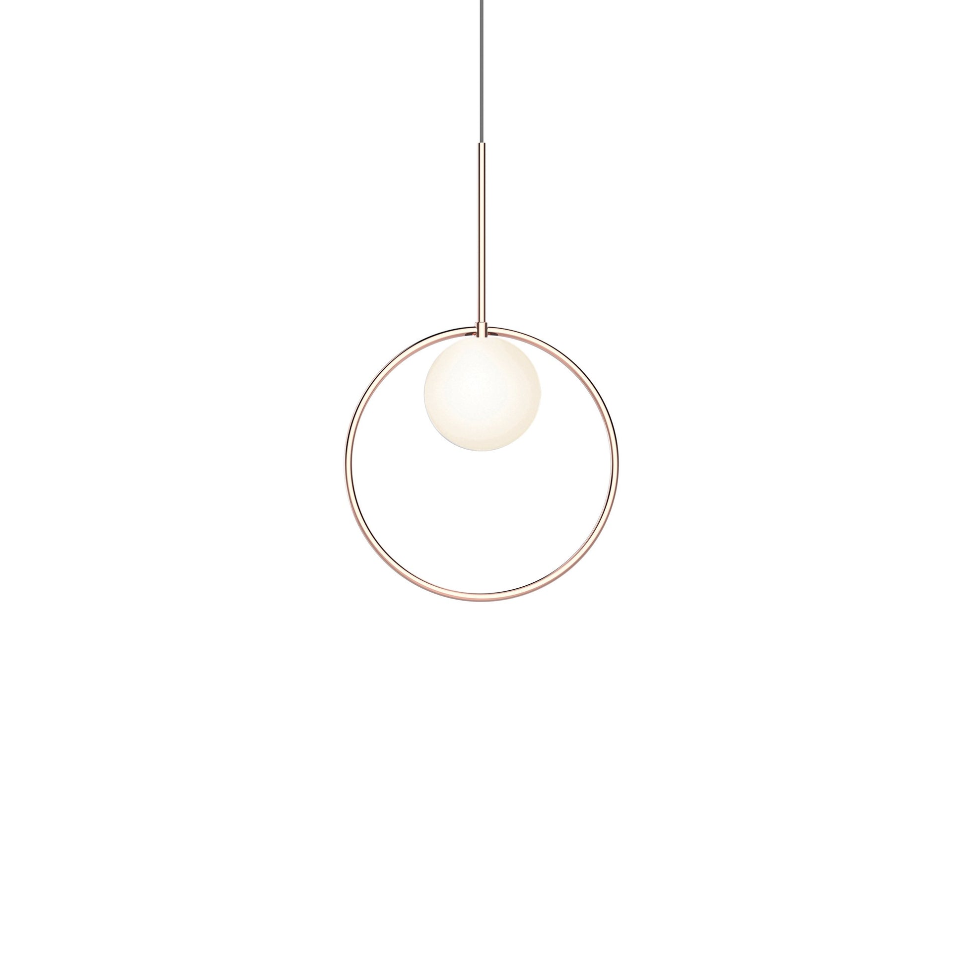 Bola Halo LED Pendant Light in Rose Gold (Small).