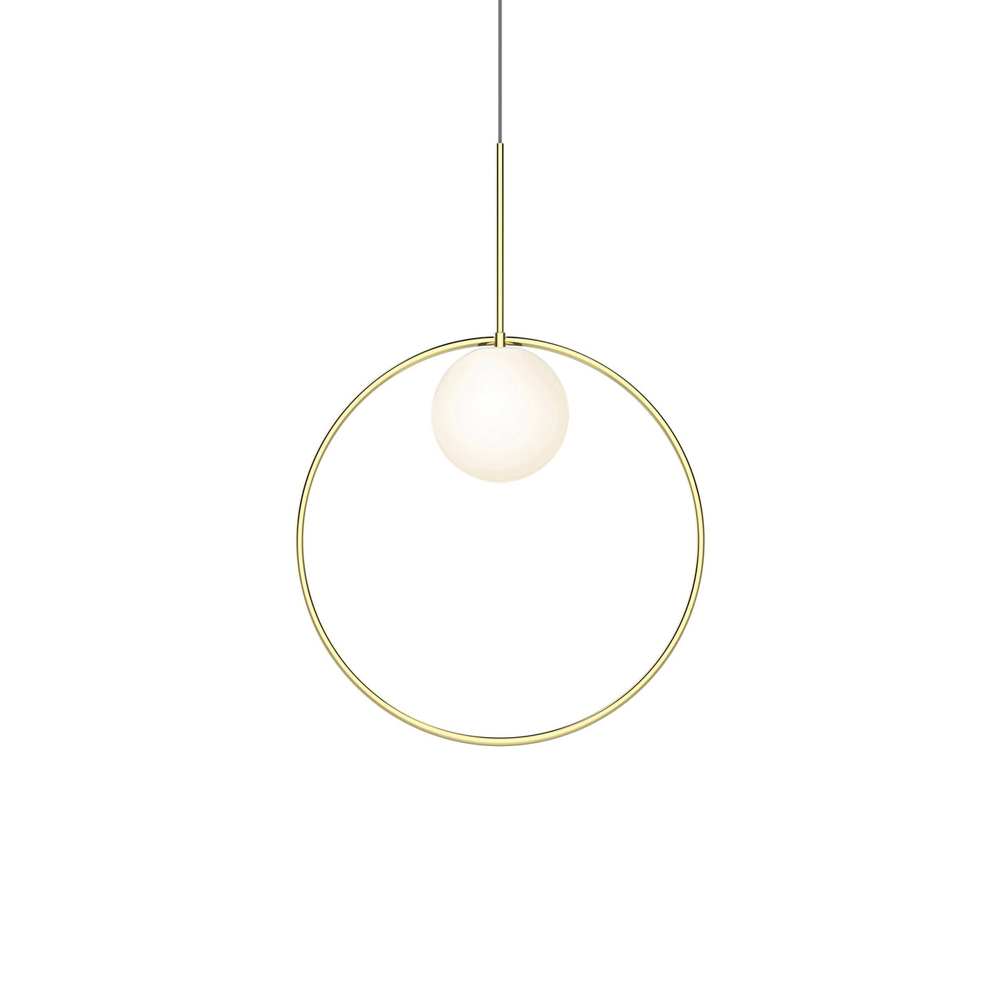 Bola Halo LED Pendant Light in Brass (Medium).