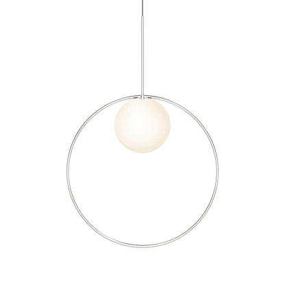 Bola Halo LED Pendant Light in Chrome (Large).