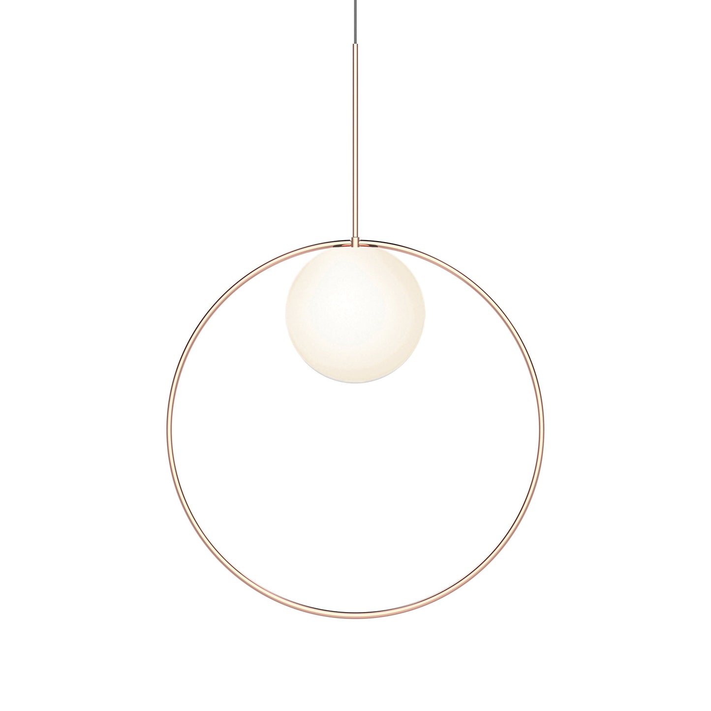 Bola Halo LED Pendant Light in Rose Gold (Large).