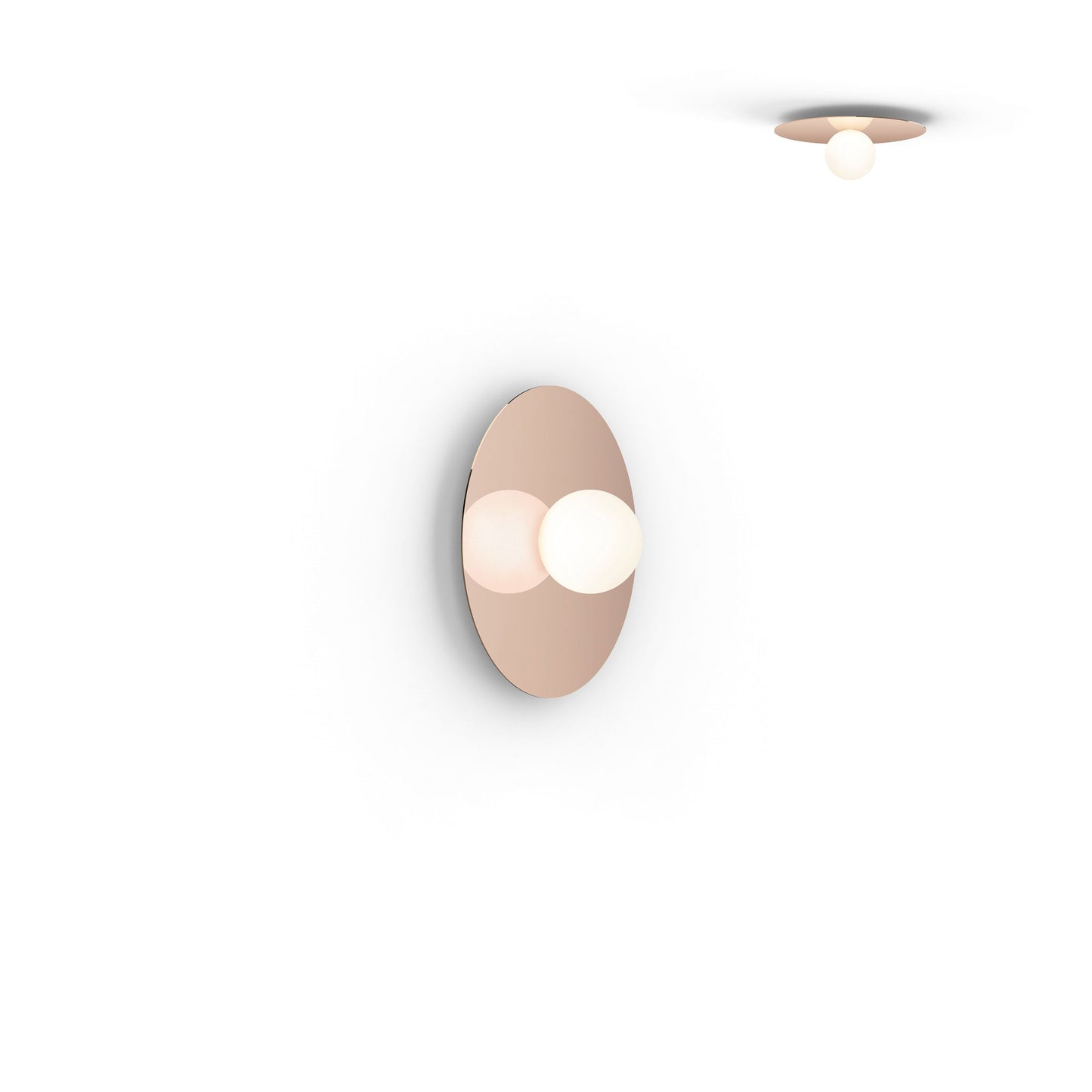 Bola LED Ceiling / Wall Light in Rose Gold (Small).