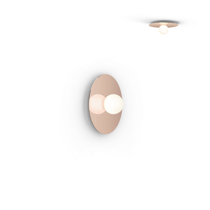 Bola LED Ceiling / Wall Light in Rose Gold (Small).