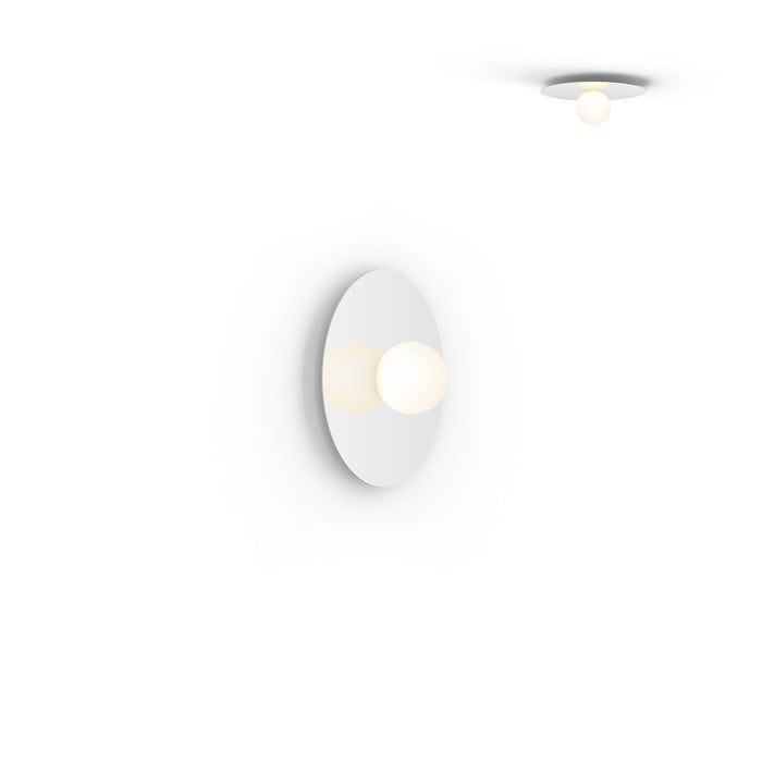 Bola LED Ceiling / Wall Light in Gloss White/Chrome (Small).