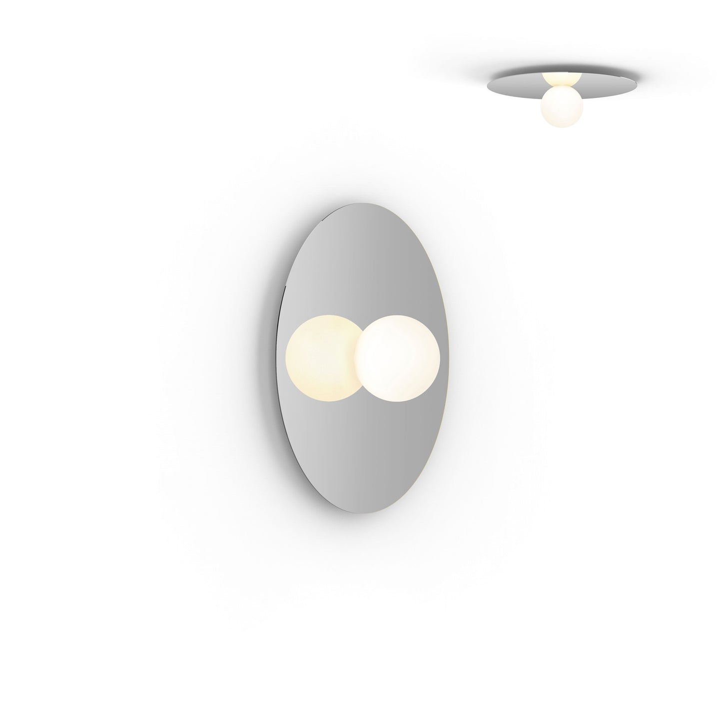 Bola LED Ceiling / Wall Light in Chrome (Medium).