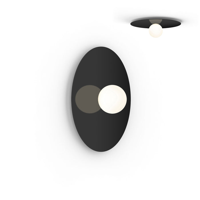 Bola LED Ceiling / Wall Light in Black (Large).