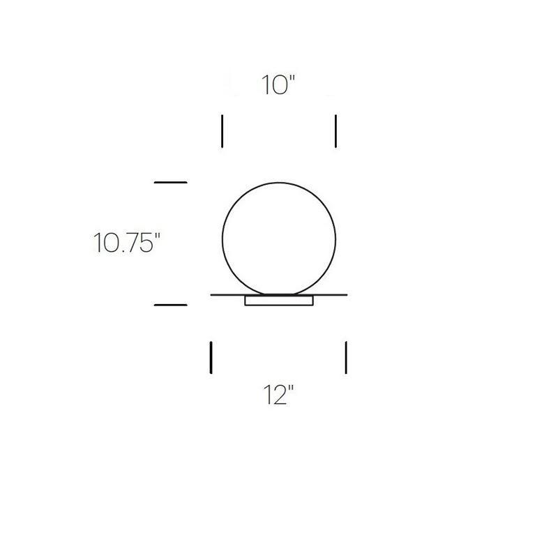 Bola Sphere LED Table Lamp - line drawing.