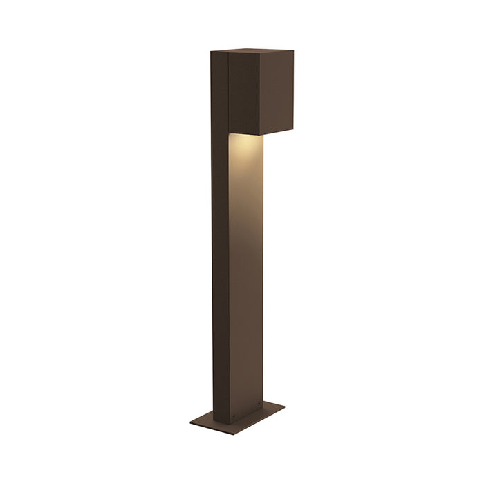 Box LED Bollard Light in Textured Bronze/Medium (1-Light).